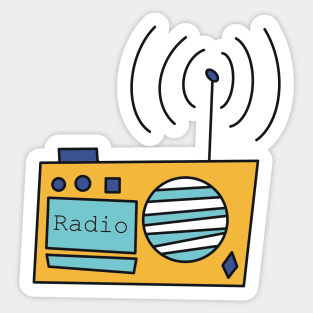 Radio Waves Sticker